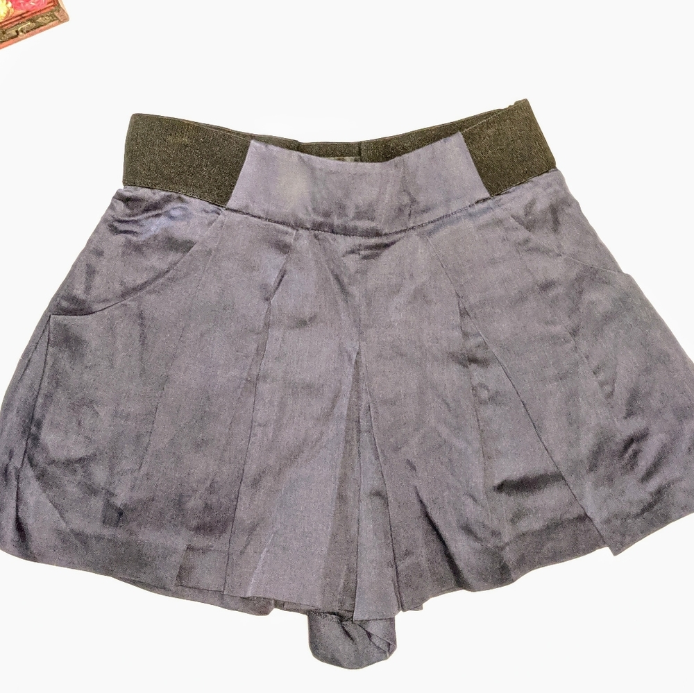 Jill By Jill Stuart Navy Silk Blend Shorts Size 2